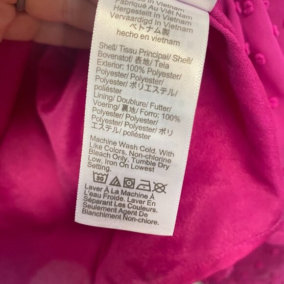 J. Crew Pink Textured Chiffon Ruffle Button Up Blouse - Picture 7 of 15